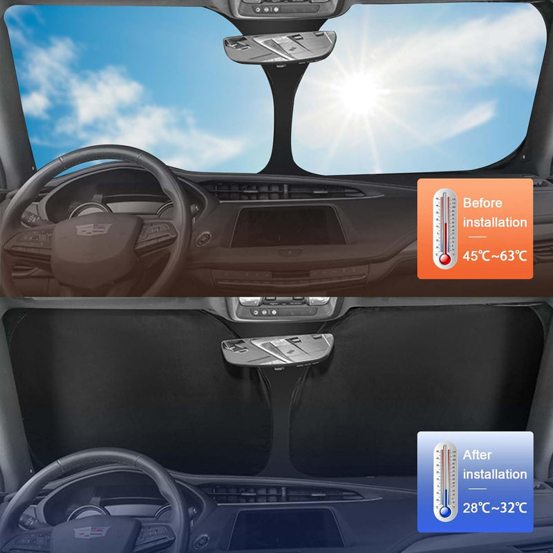 Sonnenschutz Auto Frontscheibe Ersatz für VW T5 2003-2021, Auto Windschutzscheibe Sonnenschutz Innen