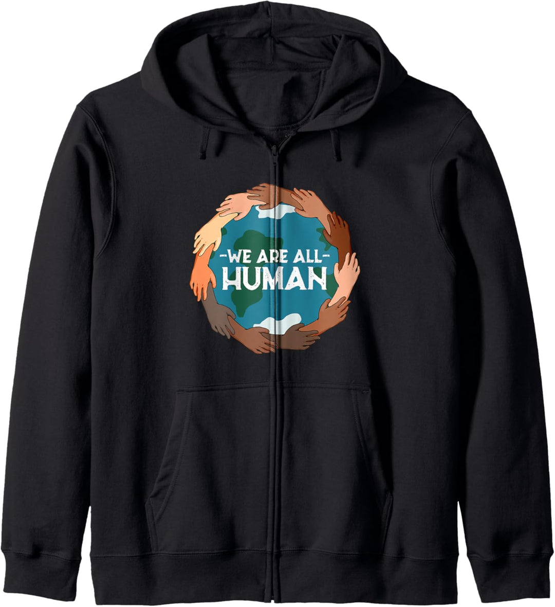 Black History Month Equality We Are All Human Hands Circle Kapuzenjacke