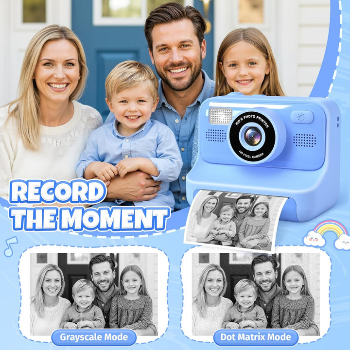 Gontence Kinderkamera, Digitalkamera Kinder, 2" Bildschirm Kinder Kamera SD Karte 32GB | 1080P HD Vi