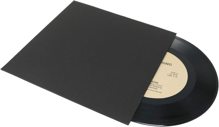 BIG FUDGE Pro Blank Schallplatten Hüllen - 7" x Schwarz - 20 Vinyl LP Schutzhüllen 400 g/m² - Kompat