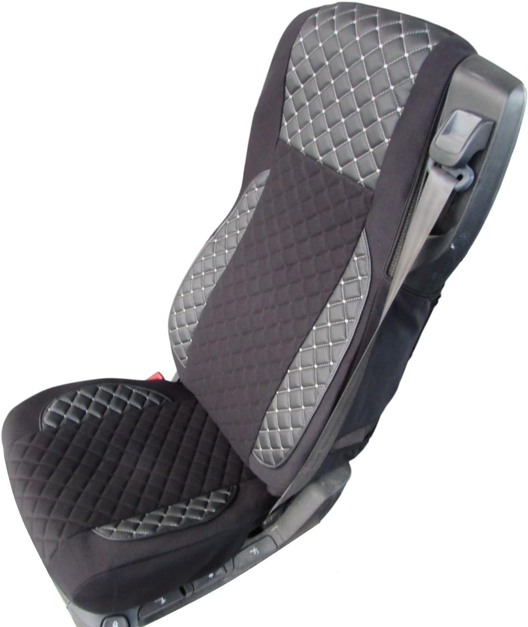 LKW-Sitzbezüge passend für DAF XG XF CF 106 Euro 6 mit 1 pneumatischem Sitz, Velours-Öko-Leder mit g