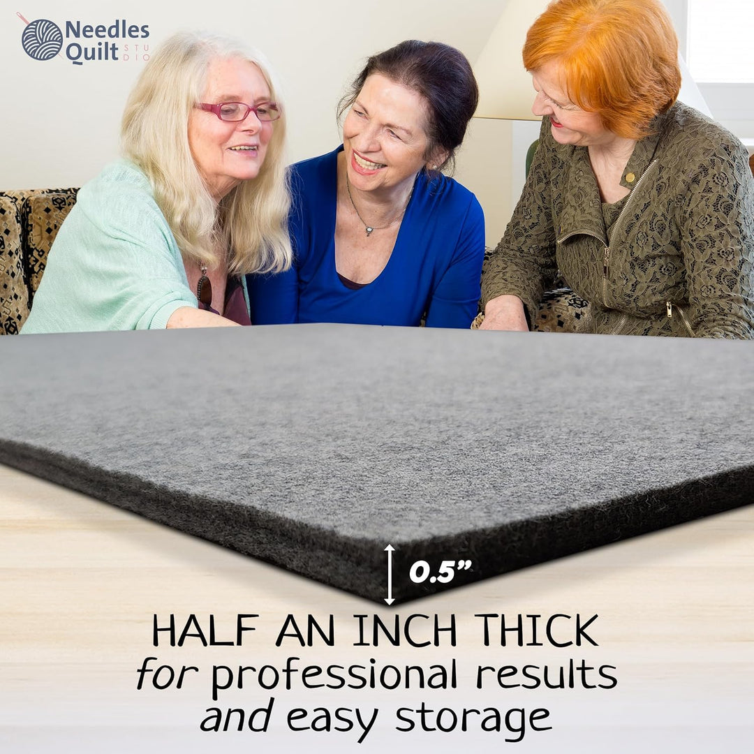 XL Woll-Pressmatte, 91,4 x 45,7 cm, 100% natürliche neuseeländische Wolle, Bügelmatte für Quilten, B