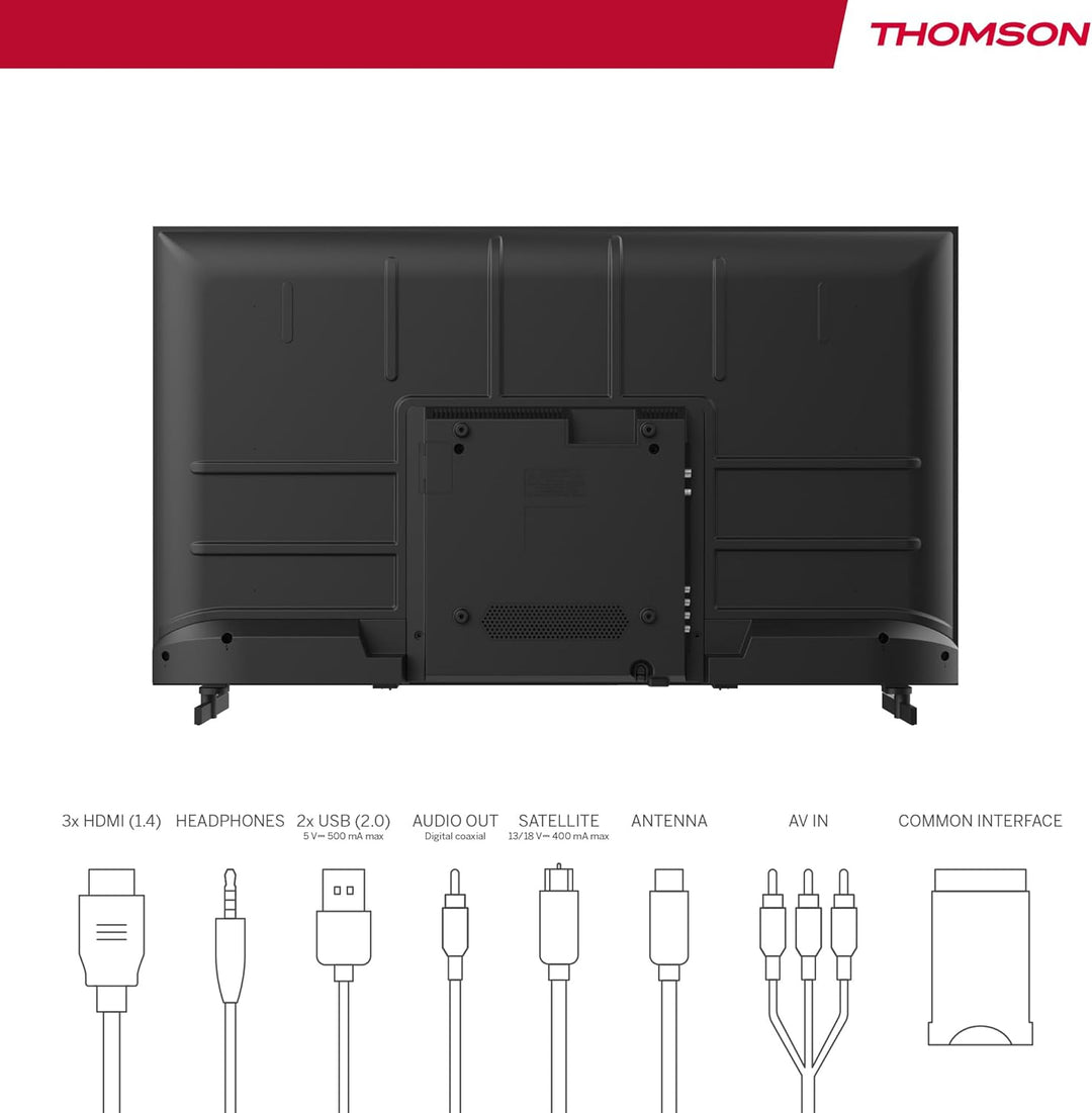 Thomson 40 Zoll (101 cm) LED Full HD Easy TV – Kein Smart – Hotel Mode, USB, HDMI, Triple-Tuner (Kab