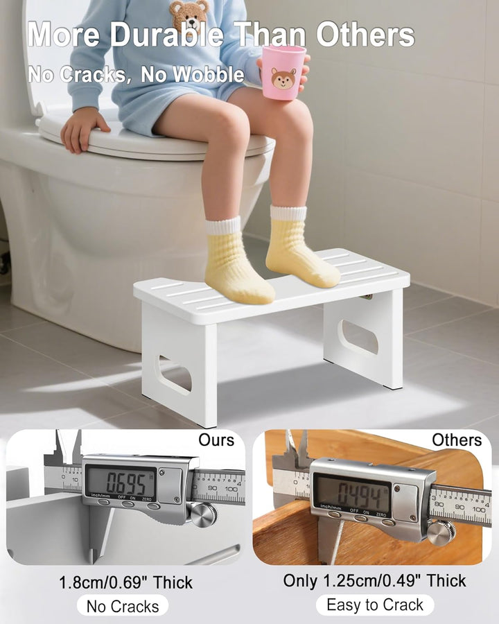 Toilettenhocker Holz – WC Hocker fur Erwachsene – Toilettenhocker Holz Klappbar - Squatty Kackhocker