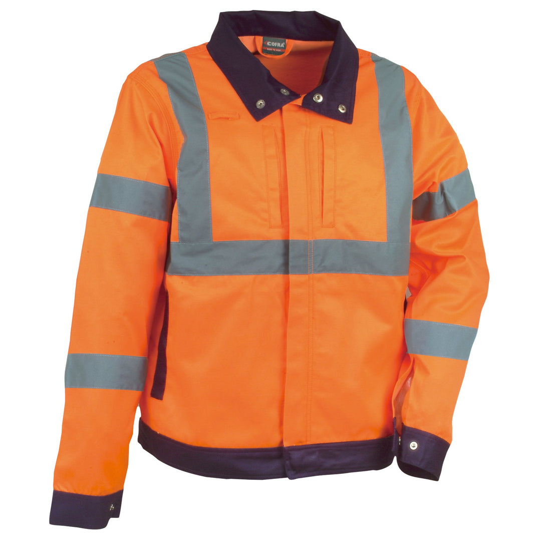 Cofra Warnschutz Bundjacke 245 g/m² Tempel V290 Jacke in Signalfarbe, orange, 40-00V29002-XXXL