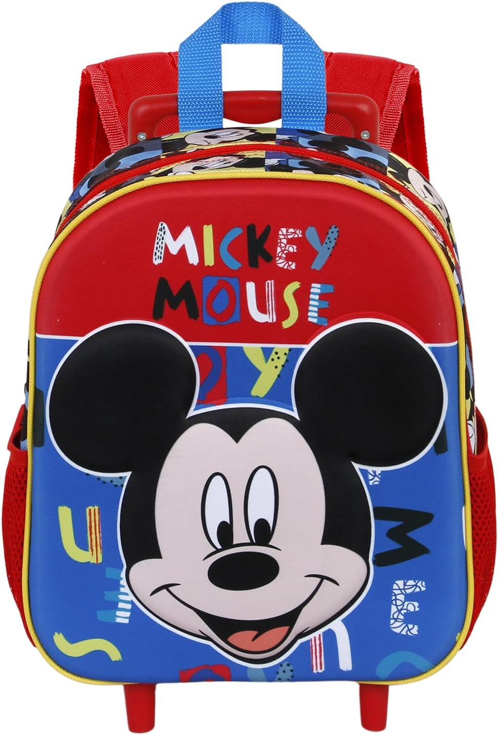Micky Maus Joyful-Kleiner 3D Rucksack mit Rädern, Blau