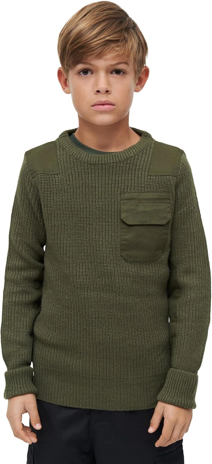 Brandit Kids BW Pullover, Grössen 122 bis 176 122-128 Olive, 122-128 Olive