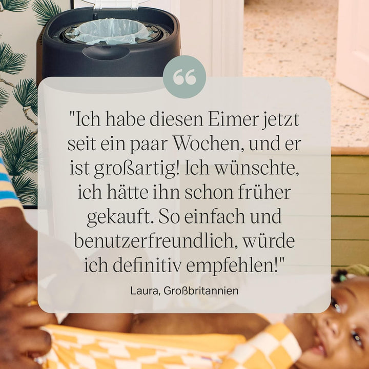 Tommee Tippee Twist & Click Windeleimer XL, Fasst bis zu 60 Windeln, Umweltfreundlicheres System mit