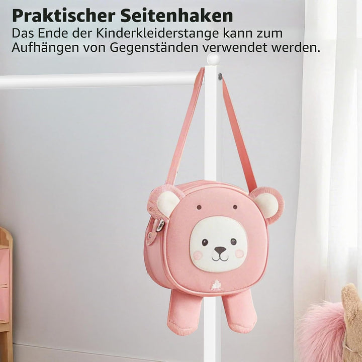 Kinder-Kleiderständer mit unterem Aufbewahrungsregal, Metall-Kleiderständer für Kinder, freistehend,