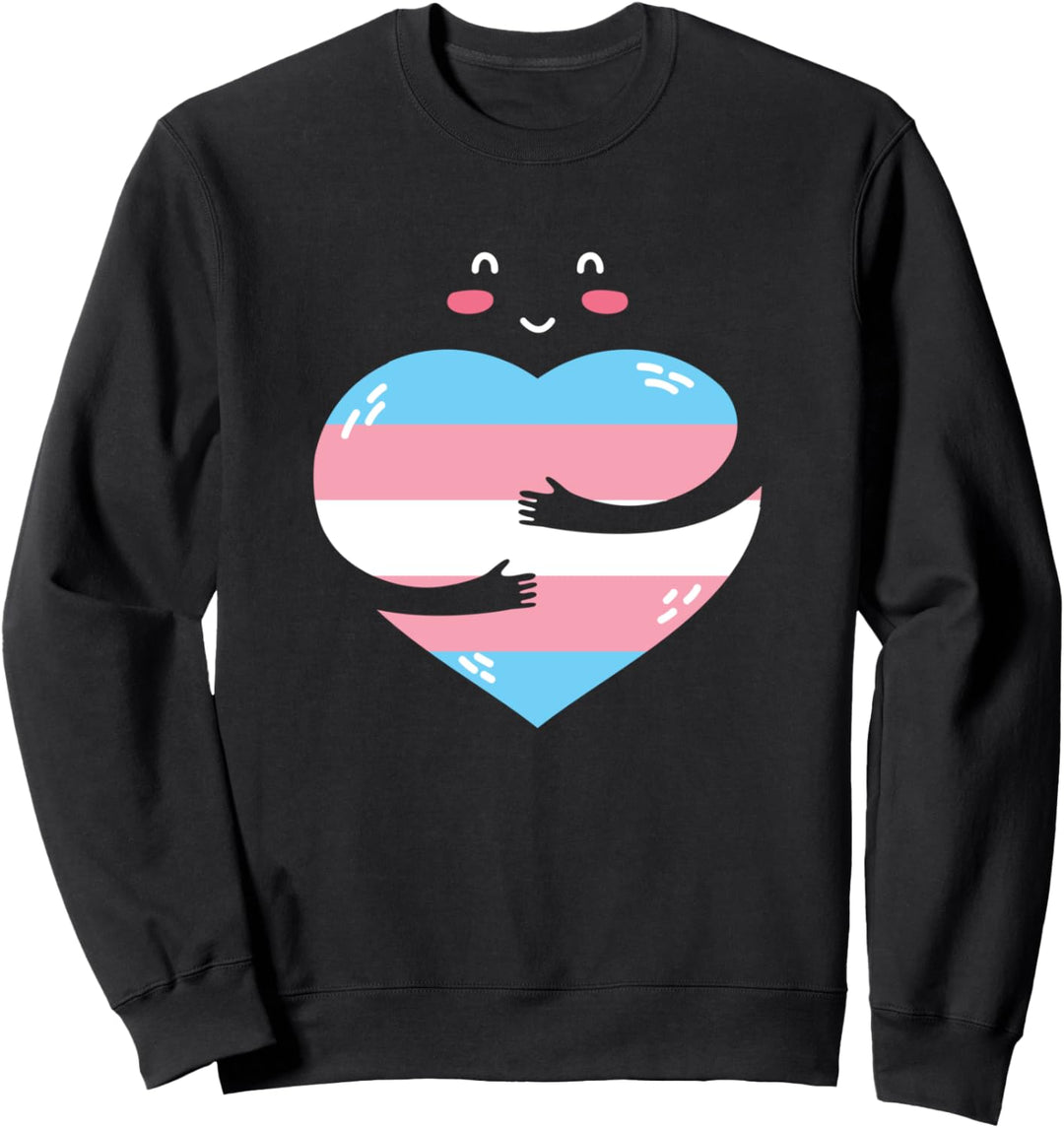 Transgender Pride Trans Ally Verbündete Kawaii Herz CSD Sweatshirt