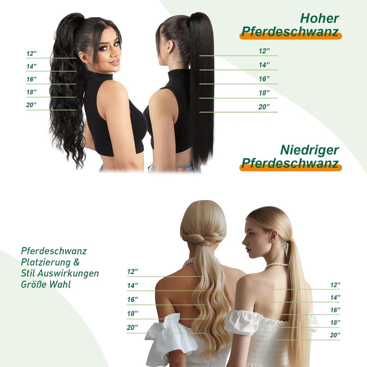 Easyouth Zopf Extensions Echthaar Pferdeschwanz Extensions Echthaar Farbe Golden Blonde Mix Mittelbl
