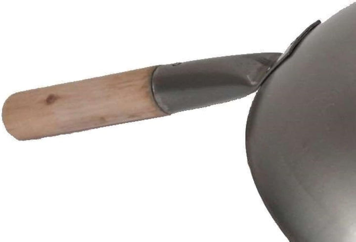 AAF Nommel ®, Wok Pfanne Flacher Boden Ø 40 cm aus Karbon Stahl, für Gas und Induktionskochfelder, m