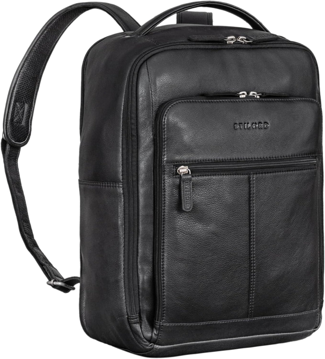 STILORD 'Gordon' Rucksack Leder Herren und Damen Messenger Rucksack Laptop 17 Zoll Lederrucksack Dam