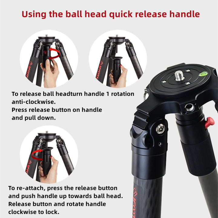 IFOOTAGE Gazelle TC9 Kamerastative,Kamera Stativ,Fotostativ,Stativ Kamera Flexibel,Basic-Einbeinstat