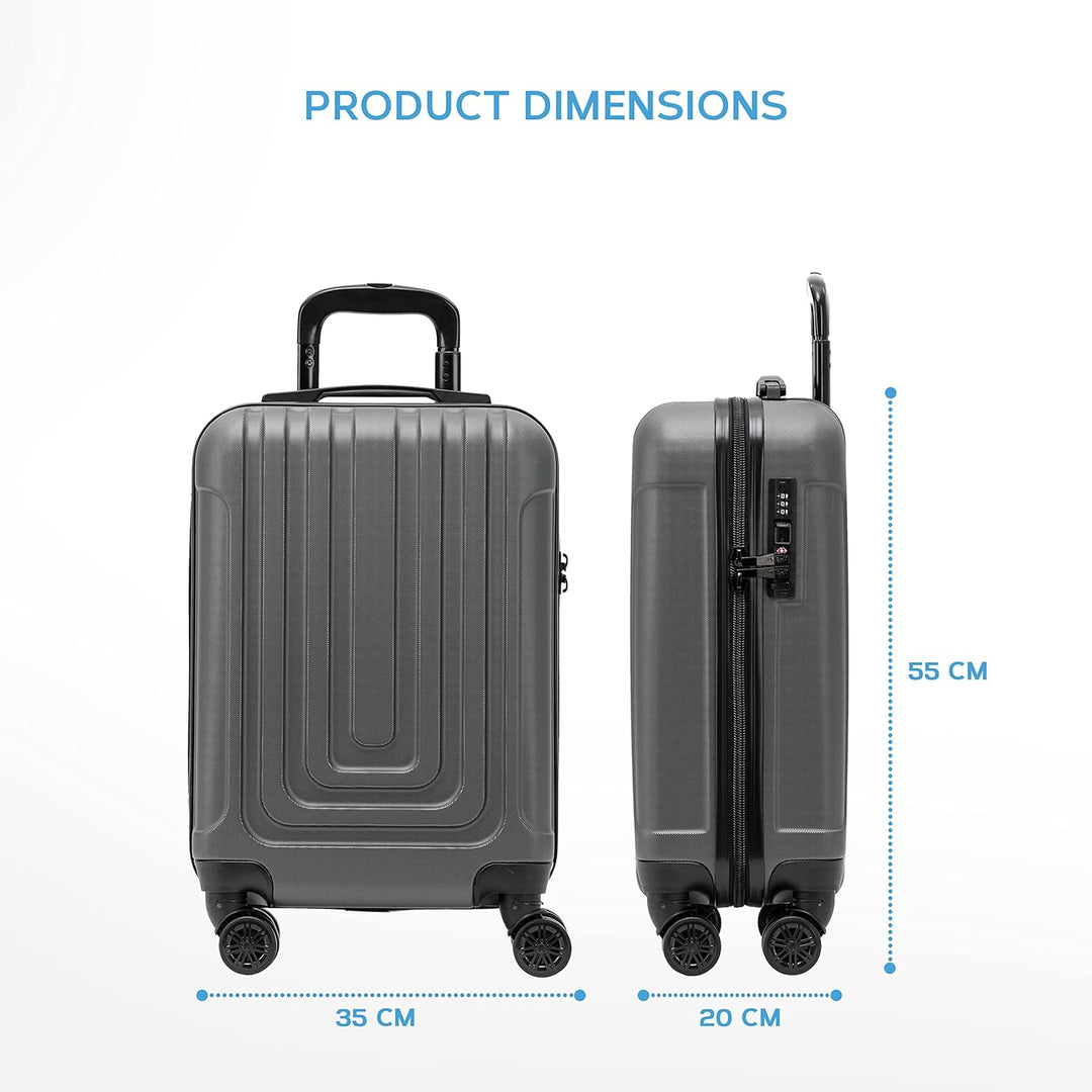 Flight Knight Premium Lightweight Hartschalenkoffer - 8 Spinner-Rader - TSA-Schloss & USB-Anschluss