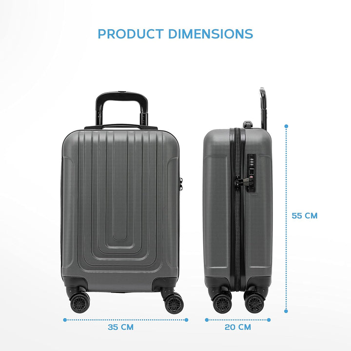 Flight Knight Premium Lightweight Hartschalenkoffer - 8 Spinner-Rader - TSA-Schloss & USB-Anschluss