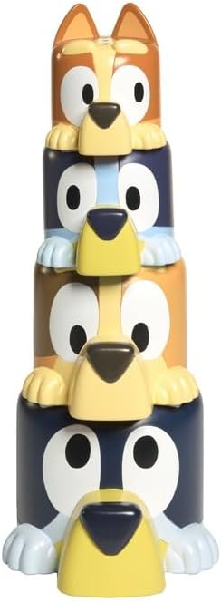 Tomy Toomies Kaffeetassen mit Chilli, Bandit, Bingo und Bluey – stapelbare Tassen für das Bad – offi