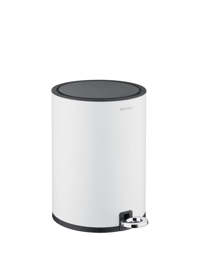 Blomus Kosmetikeimer -SINO- Mülleimer 3 Liter | Weiss | 20L x 20B x 26H cm | Treteimer mit Absenkaut