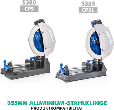 Evolution A355TCT-80CS - 355 mm Sägeblatt zum Schneiden von Aluminium - Metall-Sägeblatt mit 80 Zähn