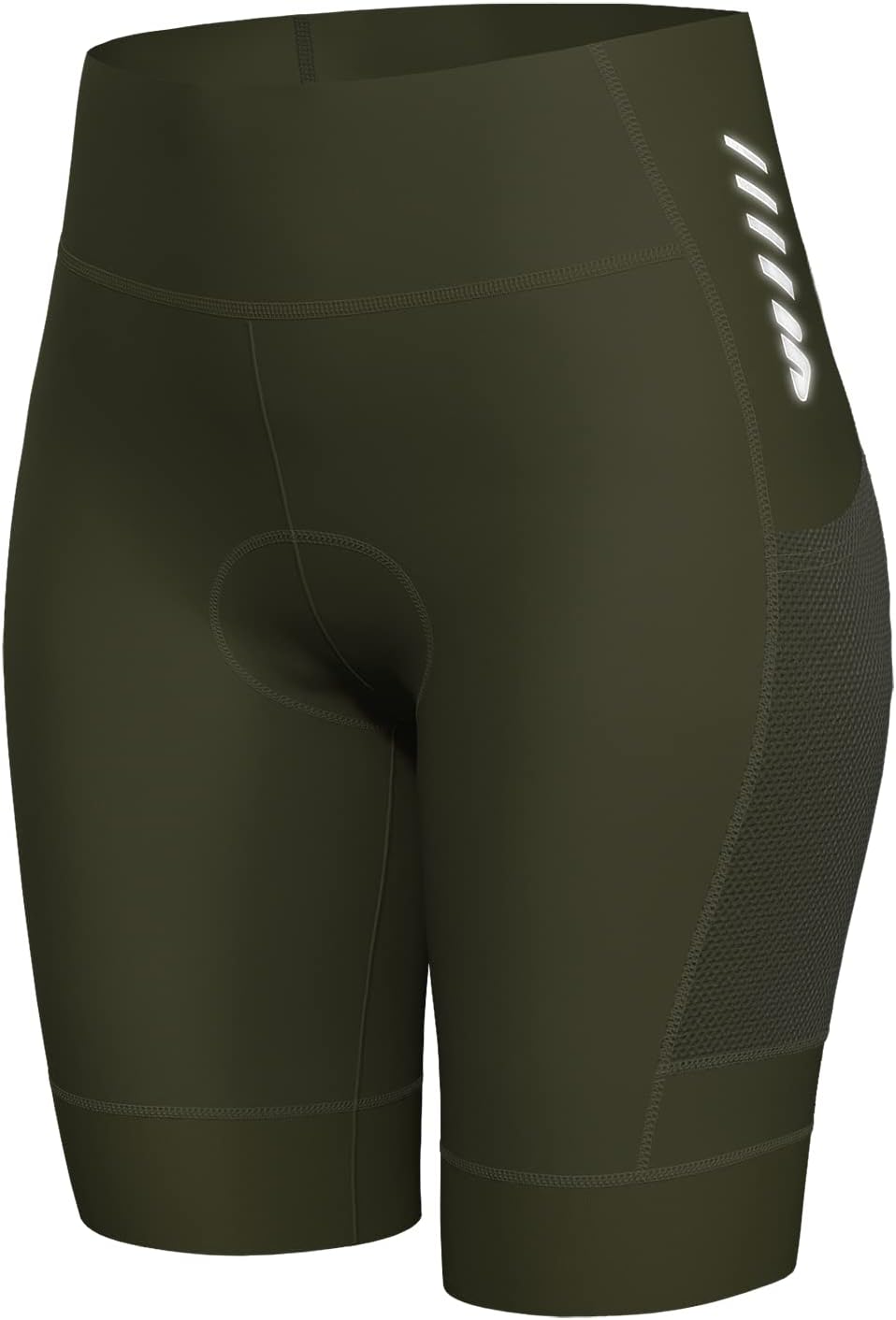 Lo.gas Radlerhose Damen Gepolstert,Fahrradhose Damen Radhose Kurze High Waist Elastische Radshorts A