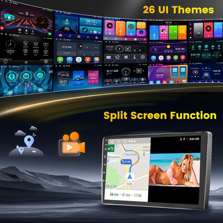 Hikity 2G+64G Autoradio Android 15 für Toyota Corolla Verso 2004-2009 mit 9-Zoll-Touchscreen, Stereo