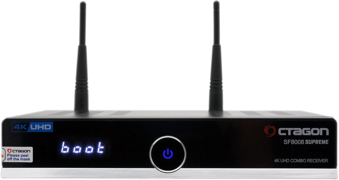 OCTAGON SF8008 4K UHD HDR Combo Receiver 1x DVB-S2X & 1x DVB-C/ DVB-T2 - Satellit, Kabel/ terrestris