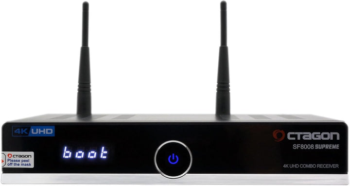 OCTAGON SF8008 4K UHD HDR Combo Receiver 1x DVB-S2X & 1x DVB-C/ DVB-T2 - Satellit, Kabel/ terrestris