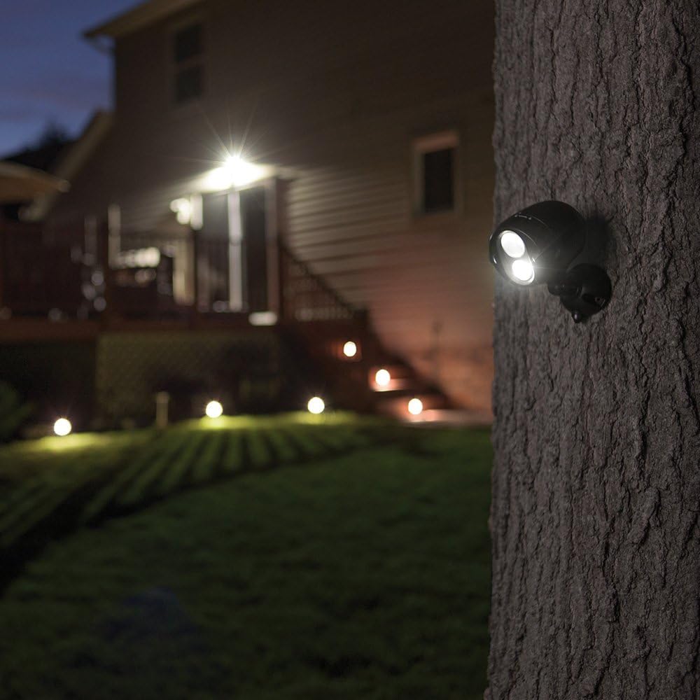 Mr Beams NetBright batteriebetriebener LED Spot mit Bewegungssensor und per Funk koppelbar braun MBN