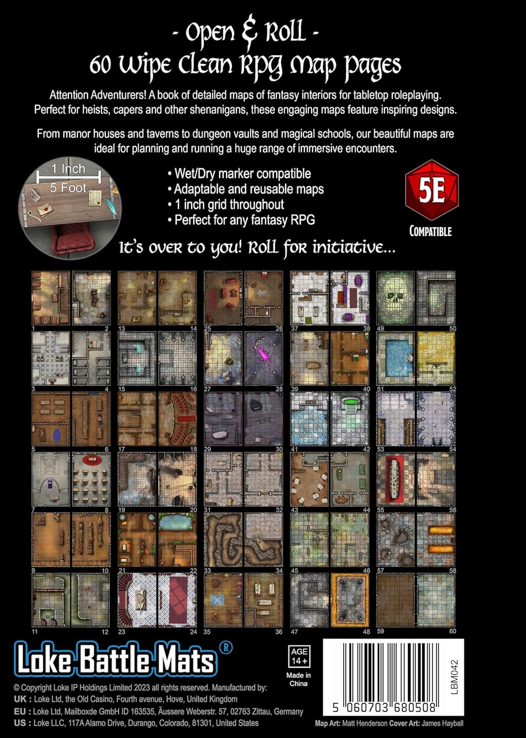 Loke Battle Mats Big Book of Battle Mats Rooms, Vaults, Chambers