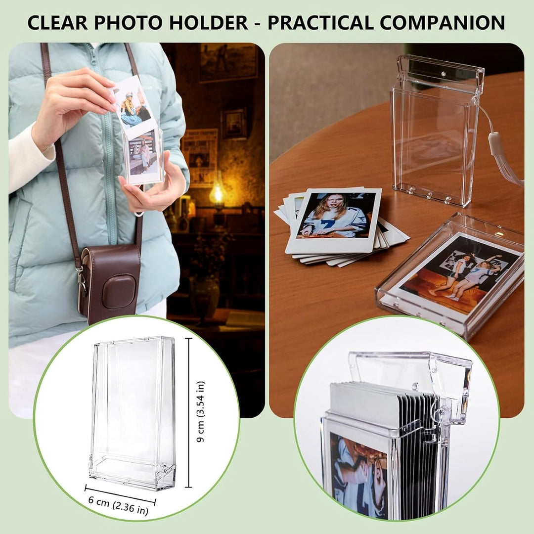 HIYQIN Leder Tasche Kompatibel mit Fujifilm Instax Mini LiPLAY, für Fujifilm Mini Liplay Tasche mit