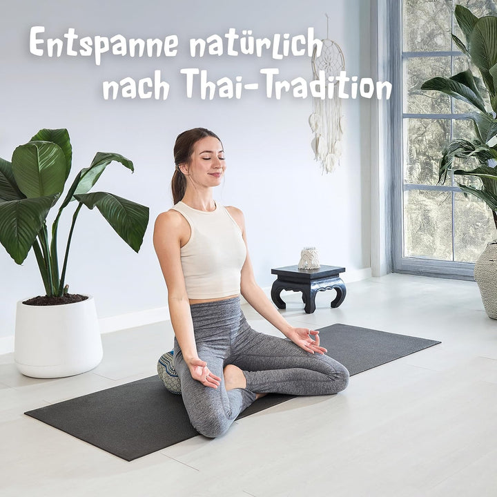 Livasia Meditationskissen Stern, Yogakissen mit Kapok, Pouf, Bodenkissen sternförmig Yoga Zen Medita