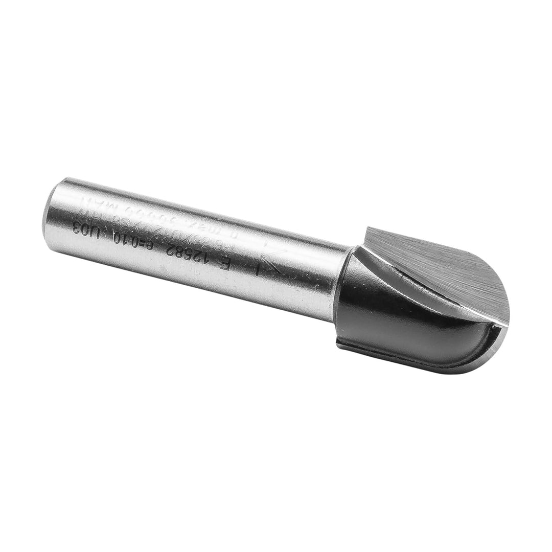 ENT 12582 Wasserrinnenfräser HW, Schaft (S) 8 mm, Durchmesser (D) 12,7 mm, NL 15,9 mm, R 6,35 mm, SL