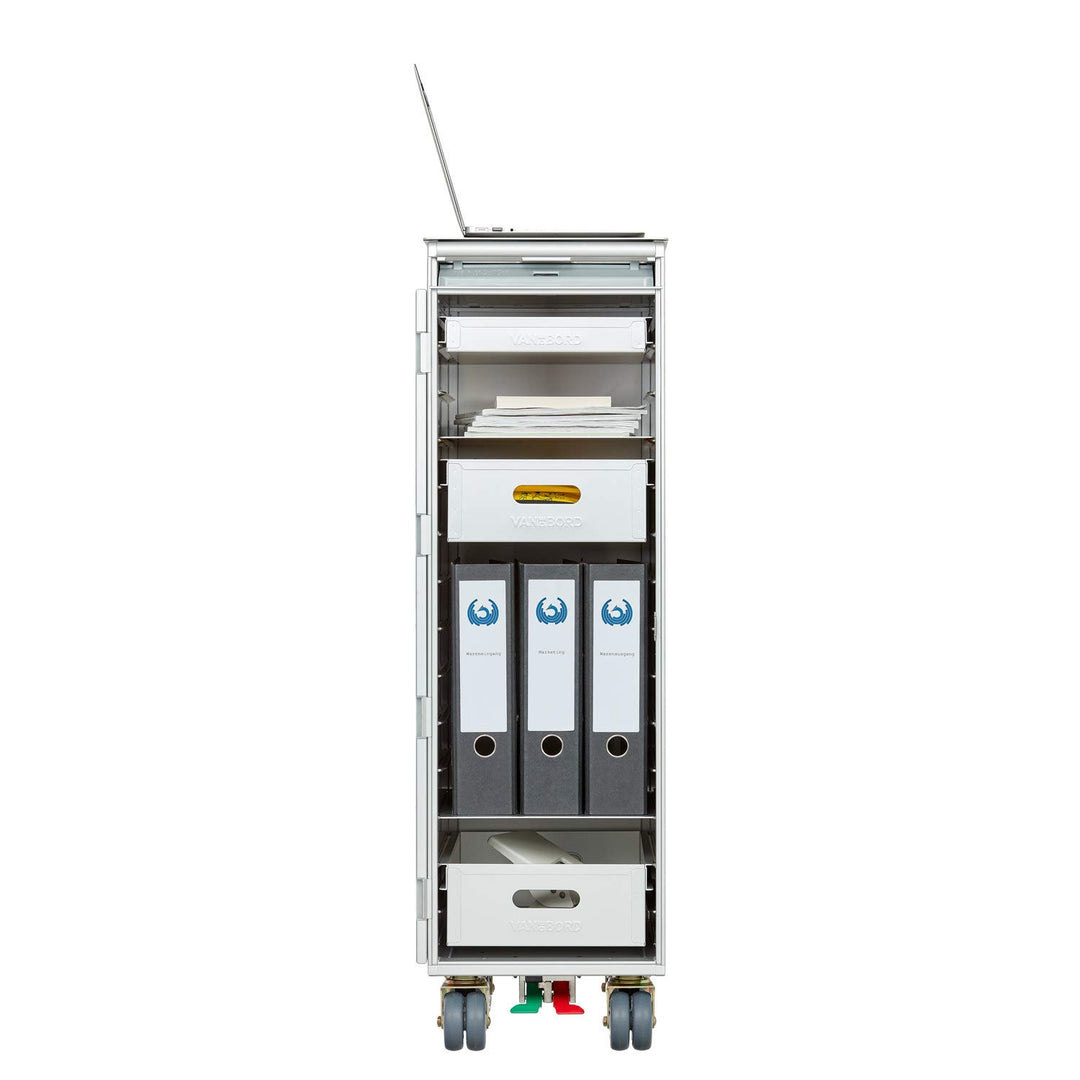 Ausstattungspaket für Flugzeugtrolleys und Airline Trolleys, Büro & Homeoffice, KSSU-Norm Aluminium