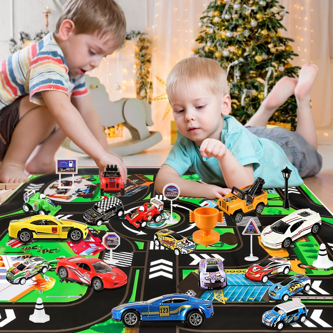 Humairc Auto Adventskalender 2023 Kinder, Adventskalender Rennwagen Jungen 24 Rennwagen Rennautos We
