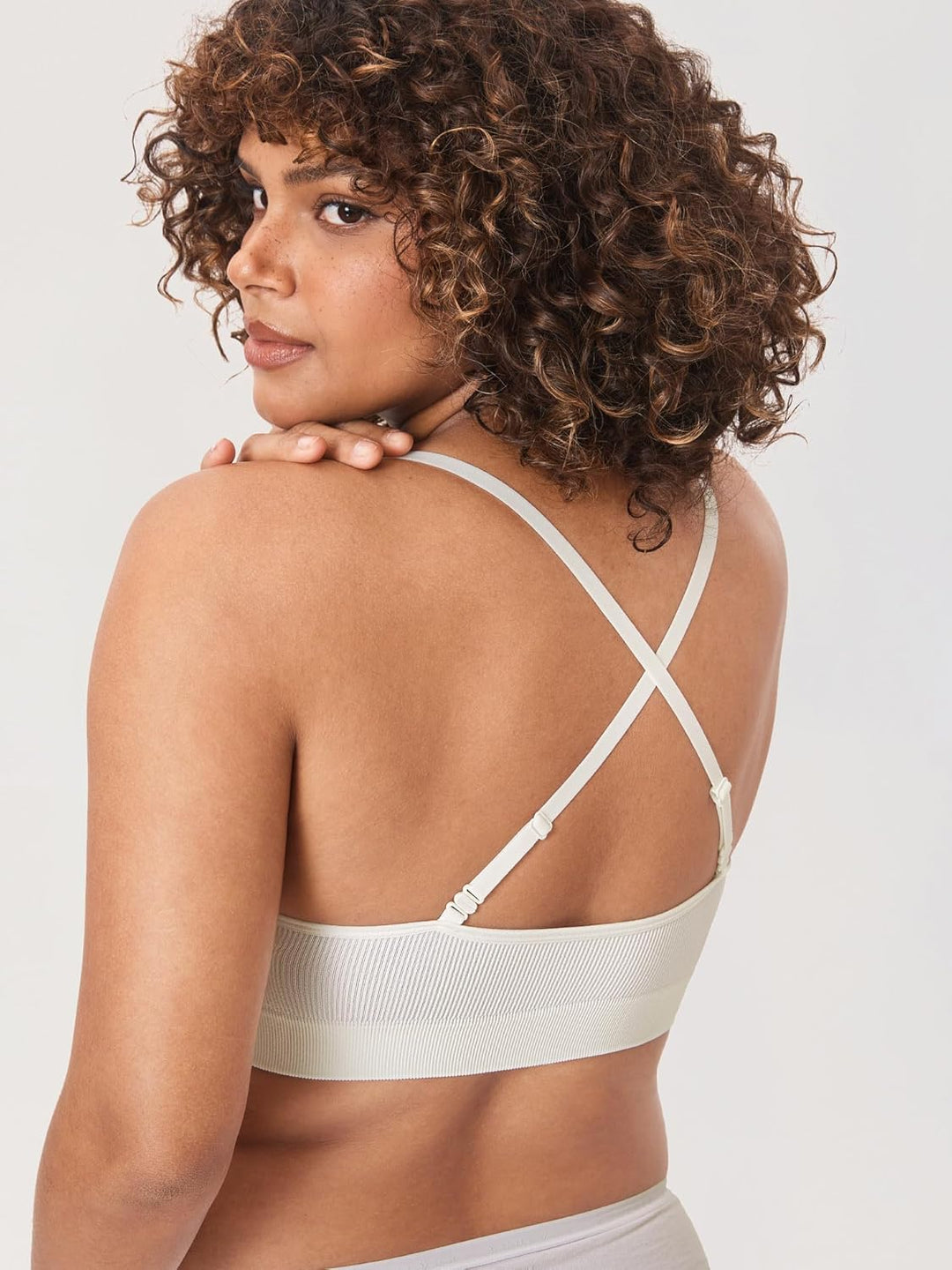 MOMANDA Damen Still BH ohne Bügel Seamless Gerippt Bralette Sport Schwangerschafts Stillen BHS Schla