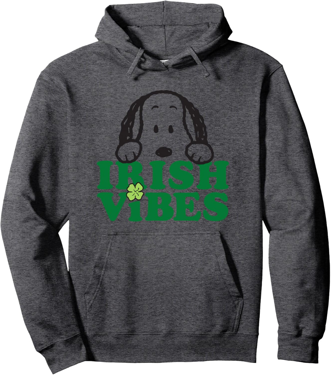 Peanuts St Patrick's Day Irish Vibes Pullover Hoodie