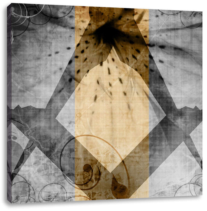 Pixxprint Symbol Freimaurer als Leinwandbild/Grösse: 70x70 cm/Wandbild/Kunstdruck/fertig bespannt, 7