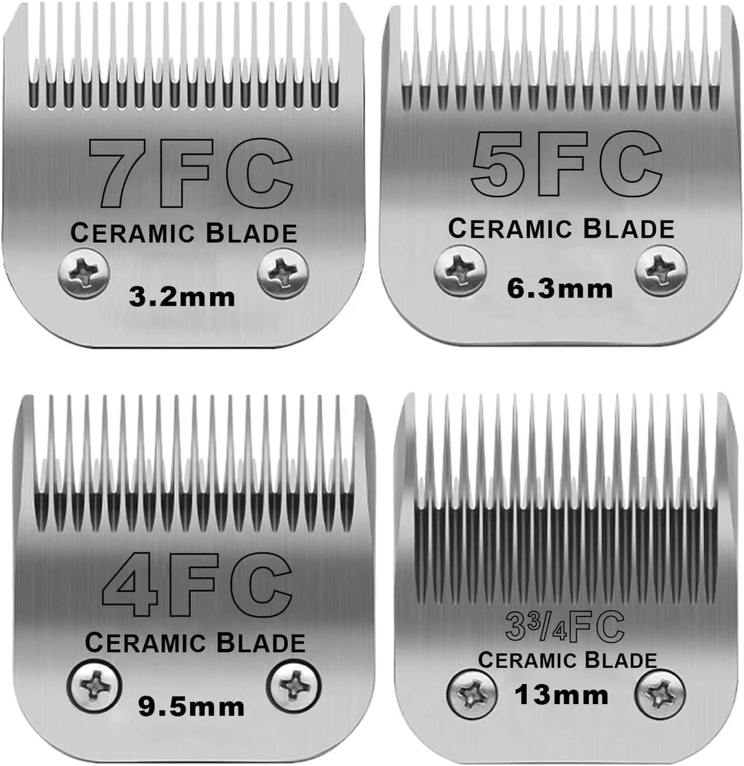 BESTBOMG Ersatzmesser für Hundepflege, 4 Stück, kompatibel mit Heiniger/Moser Max45/Andis/Oster A5 S