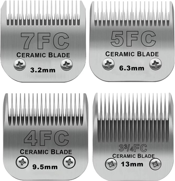 BESTBOMG Ersatzmesser für Hundepflege, 4 Stück, kompatibel mit Heiniger/Moser Max45/Andis/Oster A5 S