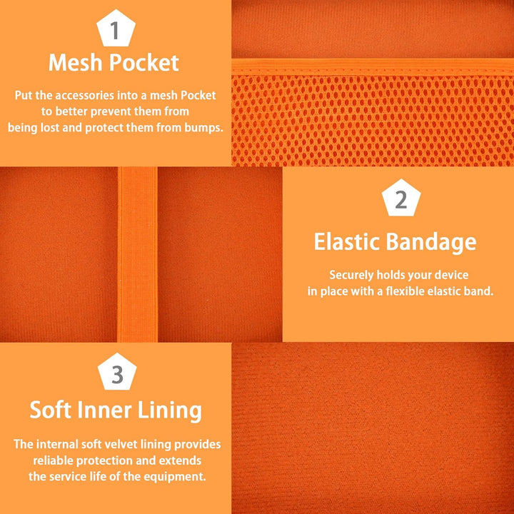 co2CREA Hart Tasche für Canon SELPHY Square QX10 /QX20 Fotodrucker Case Etui Tragetasche Orange, Ora