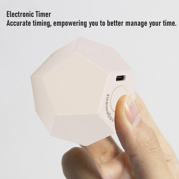 12 seitiger Würfel Timer, Rotierender Würfel, Multifunktionaler Wiederaufladbarer Timer, Visueller F
