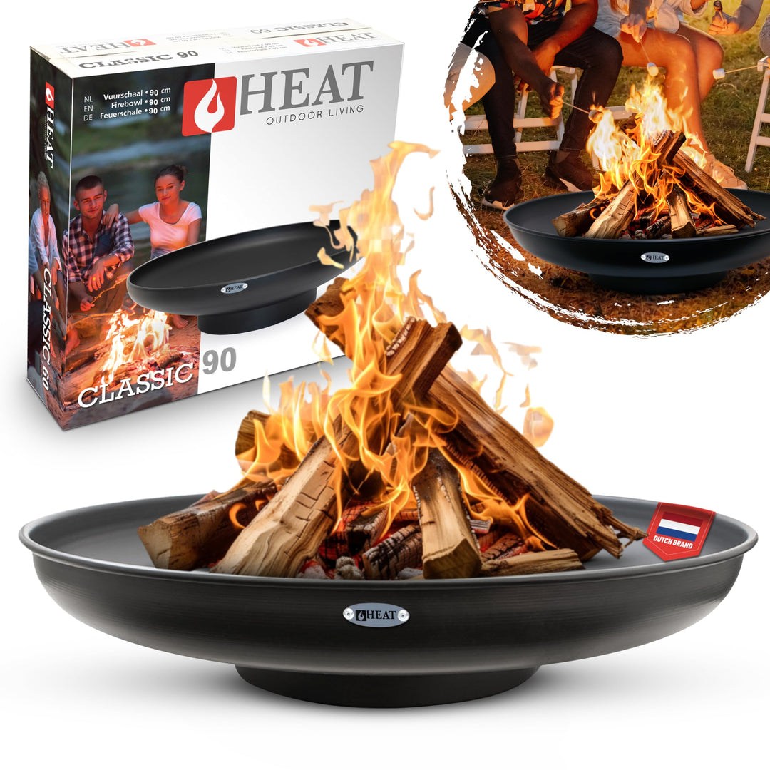 Feuerschale Ø90 cm - BBQ Feuerschalen für den Garten - Feuerstelle Outdoor & Feuertonne - Terrasenof
