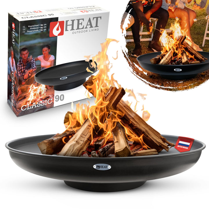 Feuerschale Ø90 cm - BBQ Feuerschalen für den Garten - Feuerstelle Outdoor & Feuertonne - Terrasenof