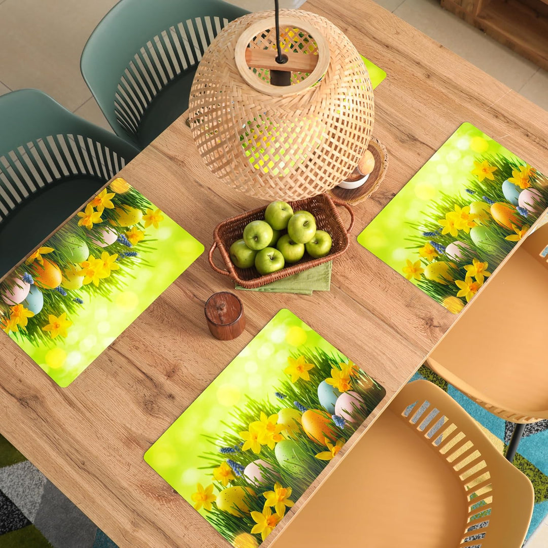 KitchenYeah© Platzsets Abwaschbar 6-Teilig 45x30 cm Tischsets Platzdeckchen rutschfeste Platzset Unt
