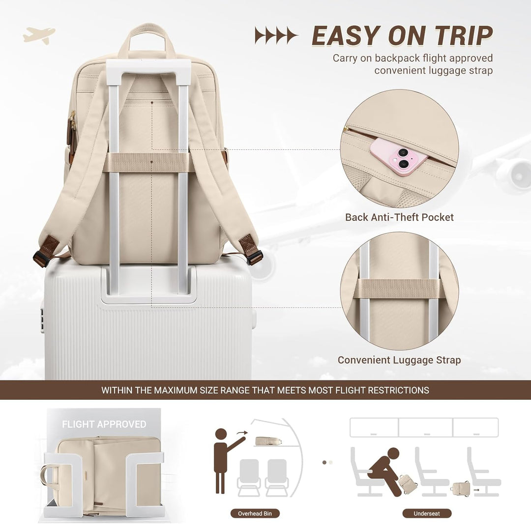 GOLF SUPAGS Laptop Rucksack für Damen Casual Daypack für Reise Arbeit Schulrucksack Teenager passend