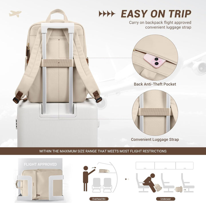 GOLF SUPAGS Laptop Rucksack für Damen Casual Daypack für Reise Arbeit Schulrucksack Teenager passend
