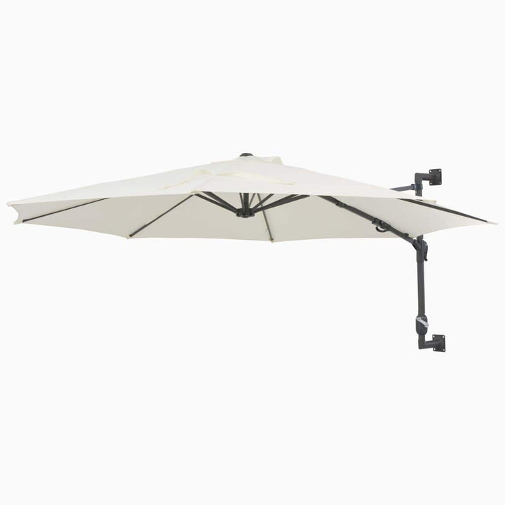 Festnight Wand-Sonnenschirm ? 300 cm Wandmontage Ampelschirm mit Metallmast Gartenschirm Terrassensc