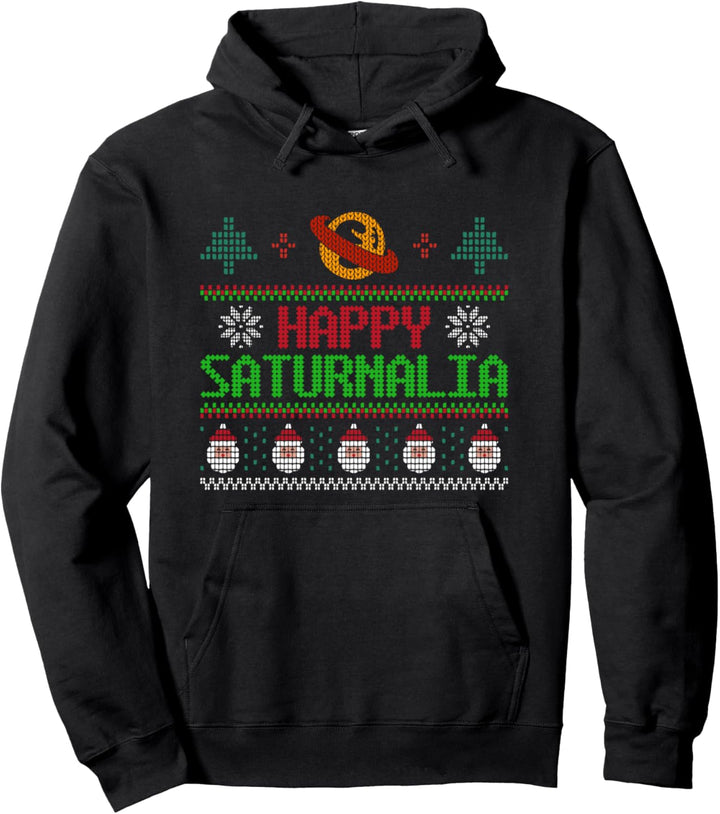 Lustiger Saturnalia Saturn Ugly Christmas Sweater Solstice Pun Pullover Hoodie