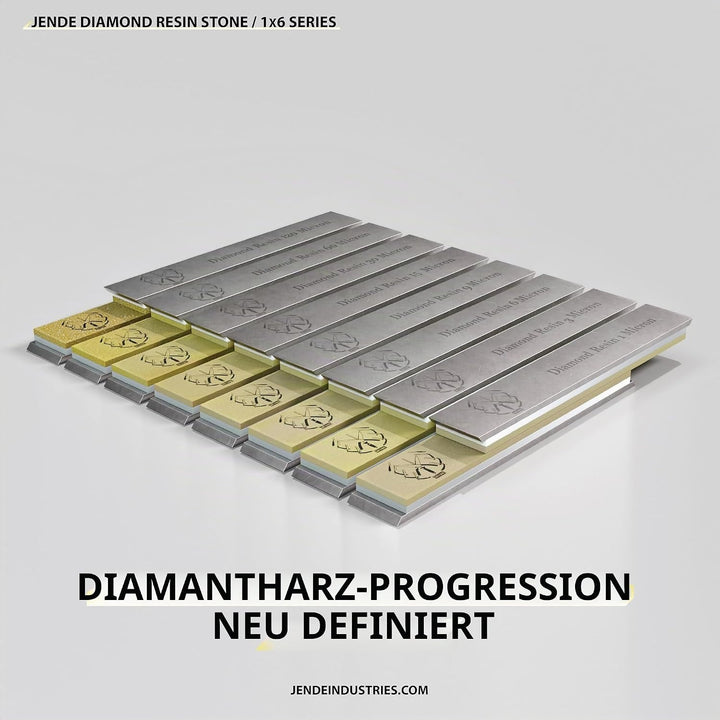 Jende 1 x 15,2 cm Harz-Diamant-Schleifstein für Edge Pro, Hapstone, TSProf, Jende Jigs für Messer (3