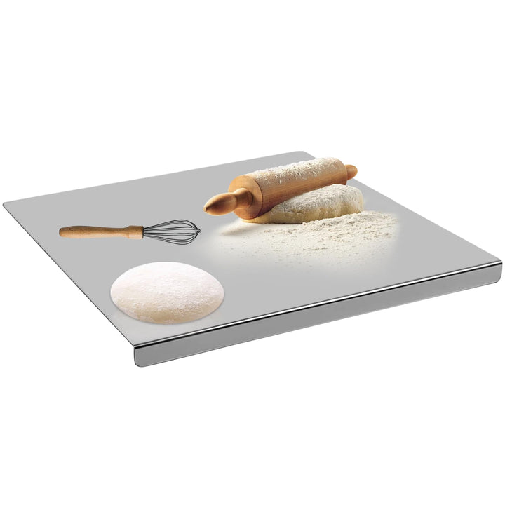 Sibosen 304 Edelstahl Schneidebrett Küche Arbeitsplatte Knetbrett Edelstahl 50x50 cm für Kneten, Sch